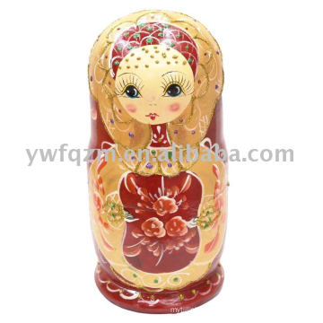 modelos muito jovens Wood Hand Print Craft Doll